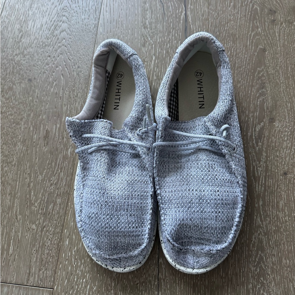 WHITIN Men's Light Gray Slip-On Loafers